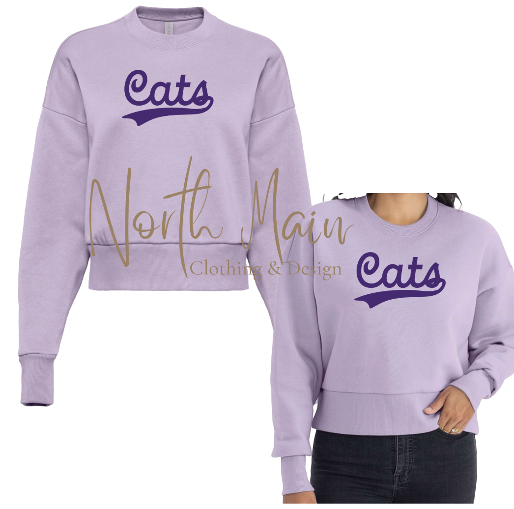 Women's Cats Script Sweatshirt
