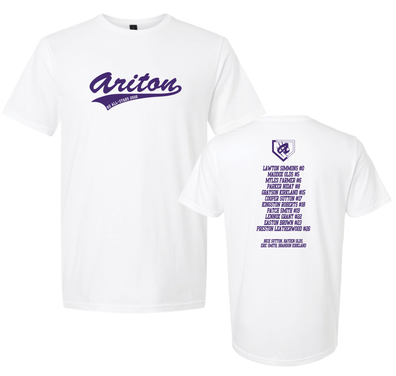 Ariton 2026 8U All Stars Baseball *Order closes 5/17