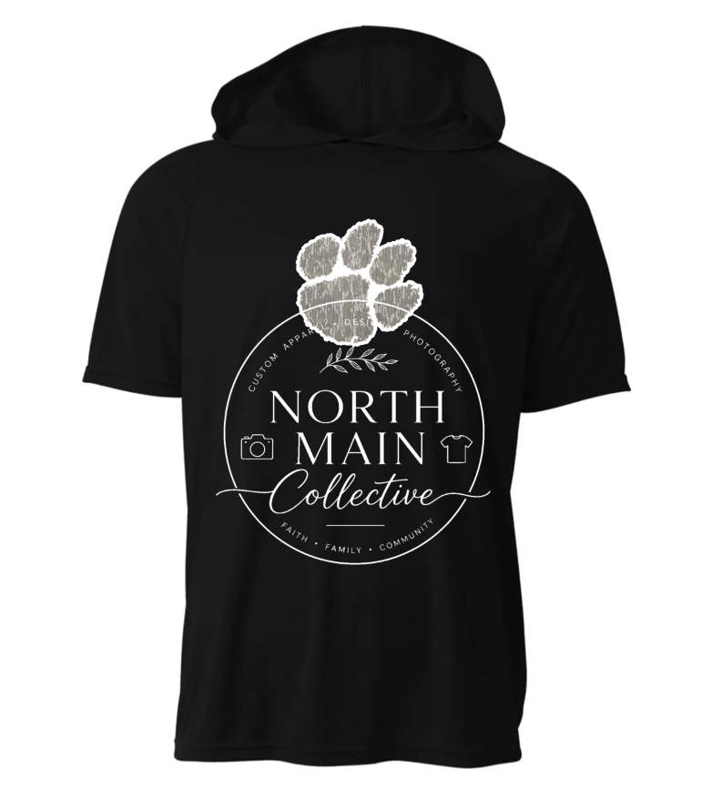 Camo Mascot Short Sleeve Hoodie Tee