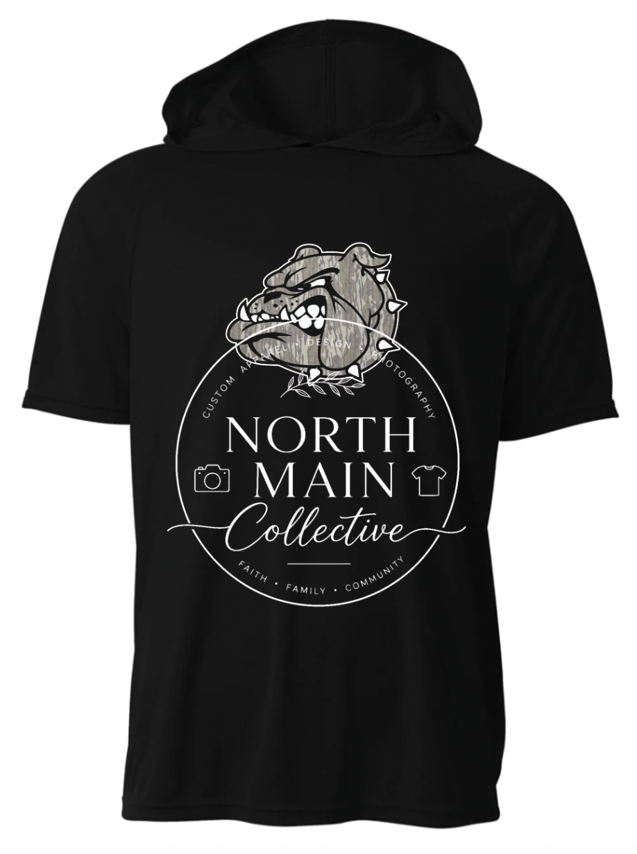 Camo Mascot Short Sleeve Hoodie Tee