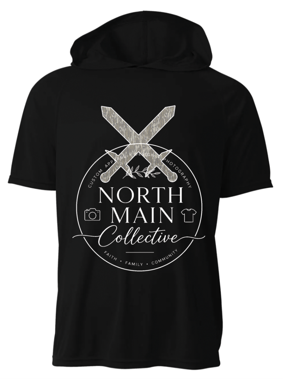 Camo Mascot Short Sleeve Hoodie Tee