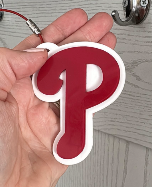 Pike "P" Acrylic Letter Bag Tag