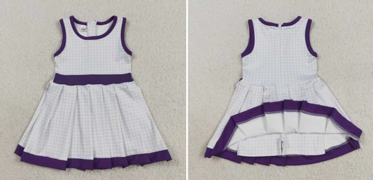 Purple Gingham School Spirit Dress