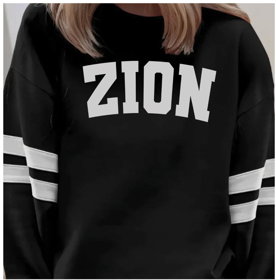Drop Shoulder Stripe Sweatshirt