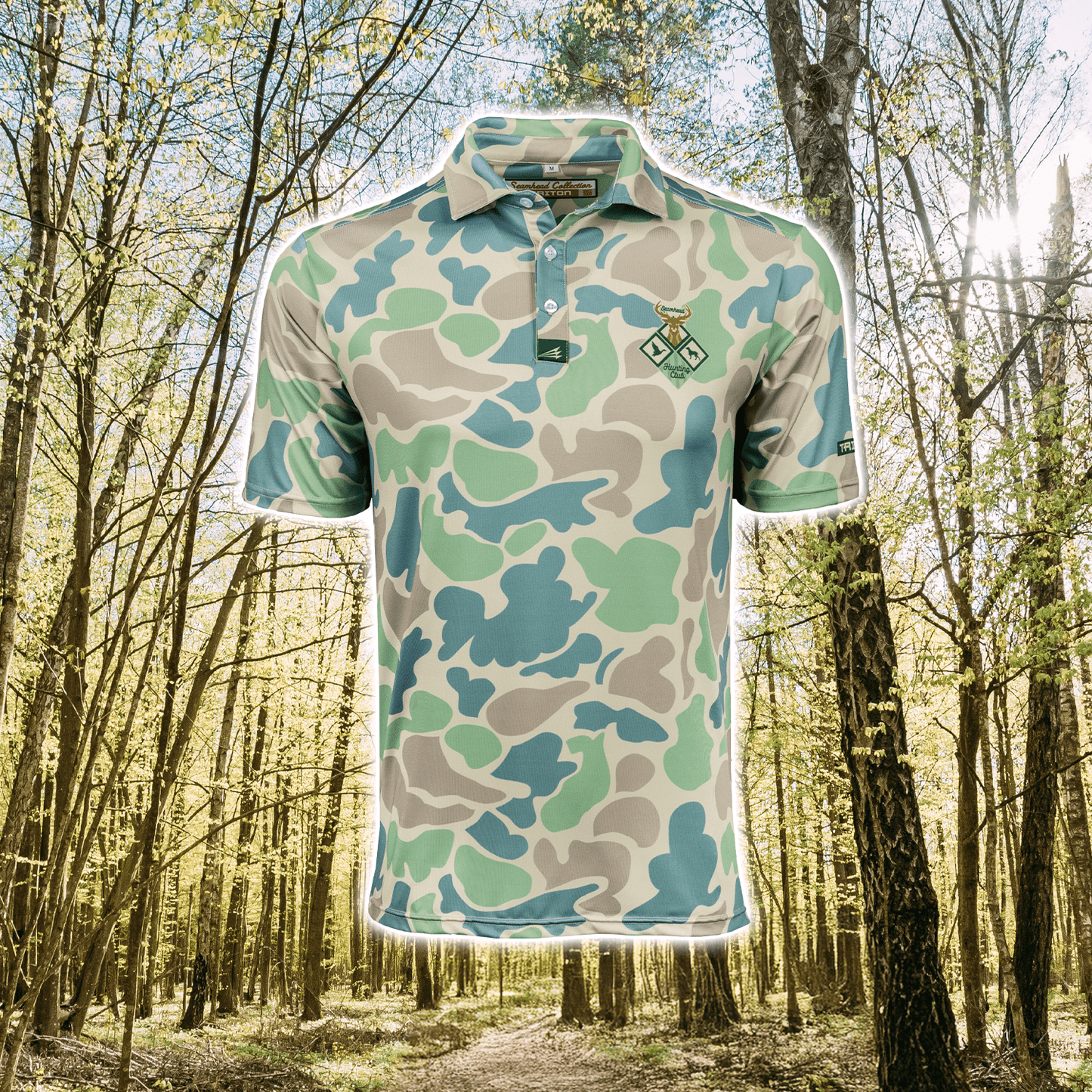 Seamhead Hunting Club HyperMAX Performance Camo Polo