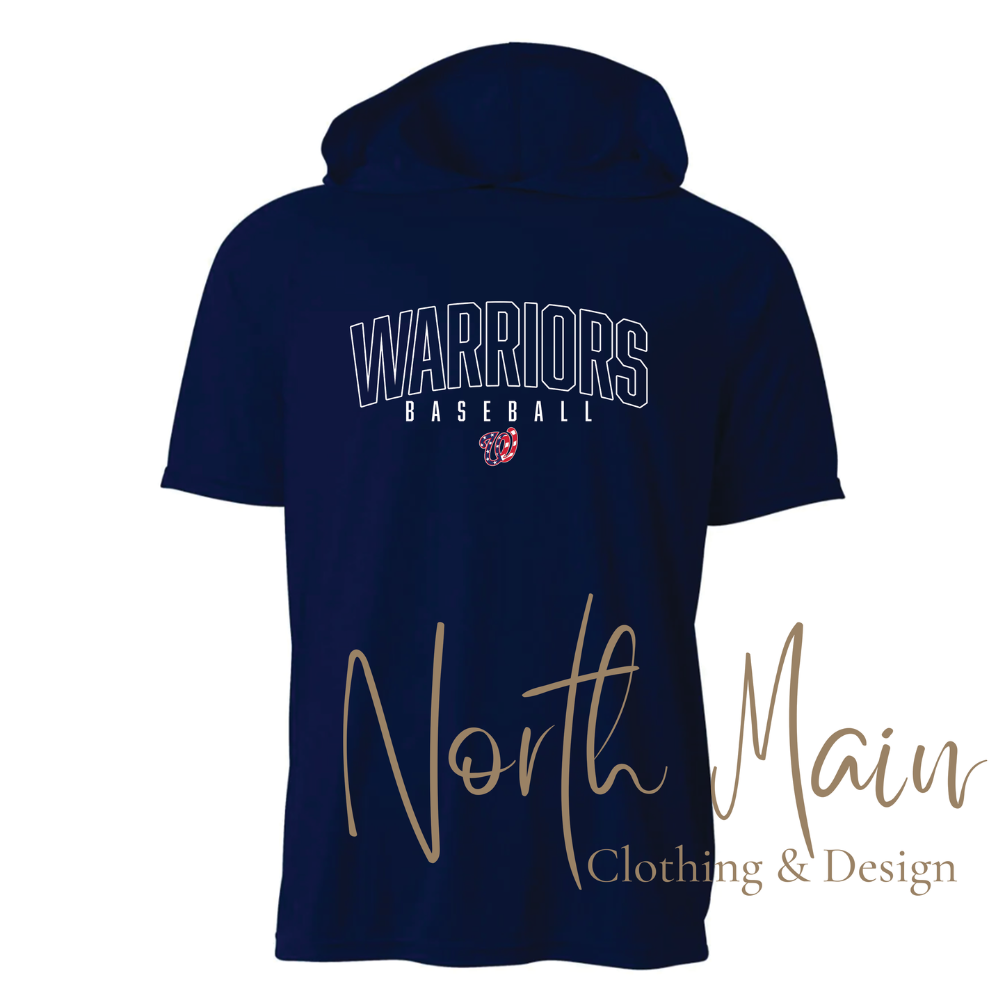 Your Team Curve Design with Logo - Short or Long Sleeve A4 Hoodie