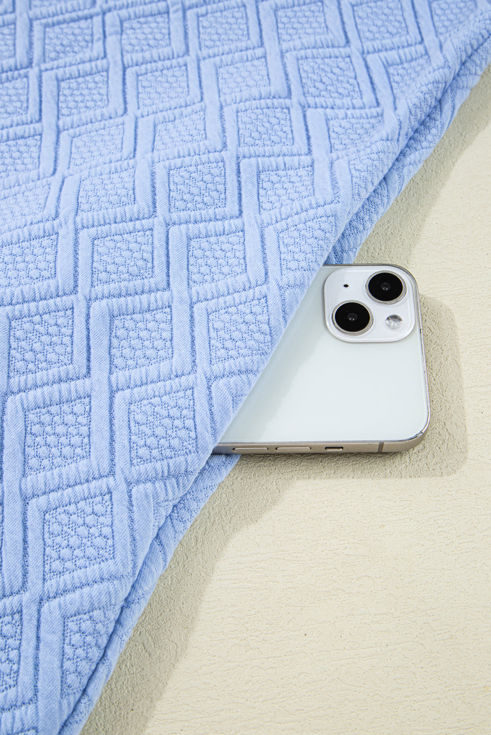 Beau Blue Striped Pop of Color Collared Checkered Textured Plus Size Dress