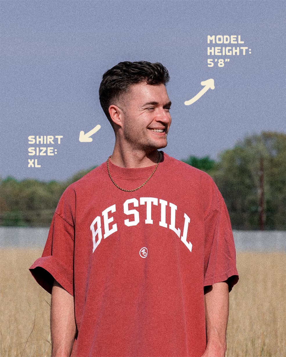 Be Still University Style Heavy Tee