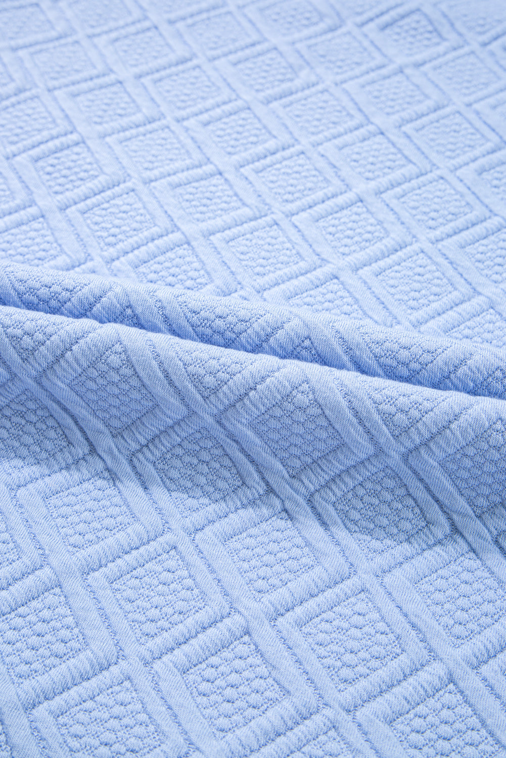 Beau Blue Striped Pop of Color Collared Checkered Textured Plus Size Dress