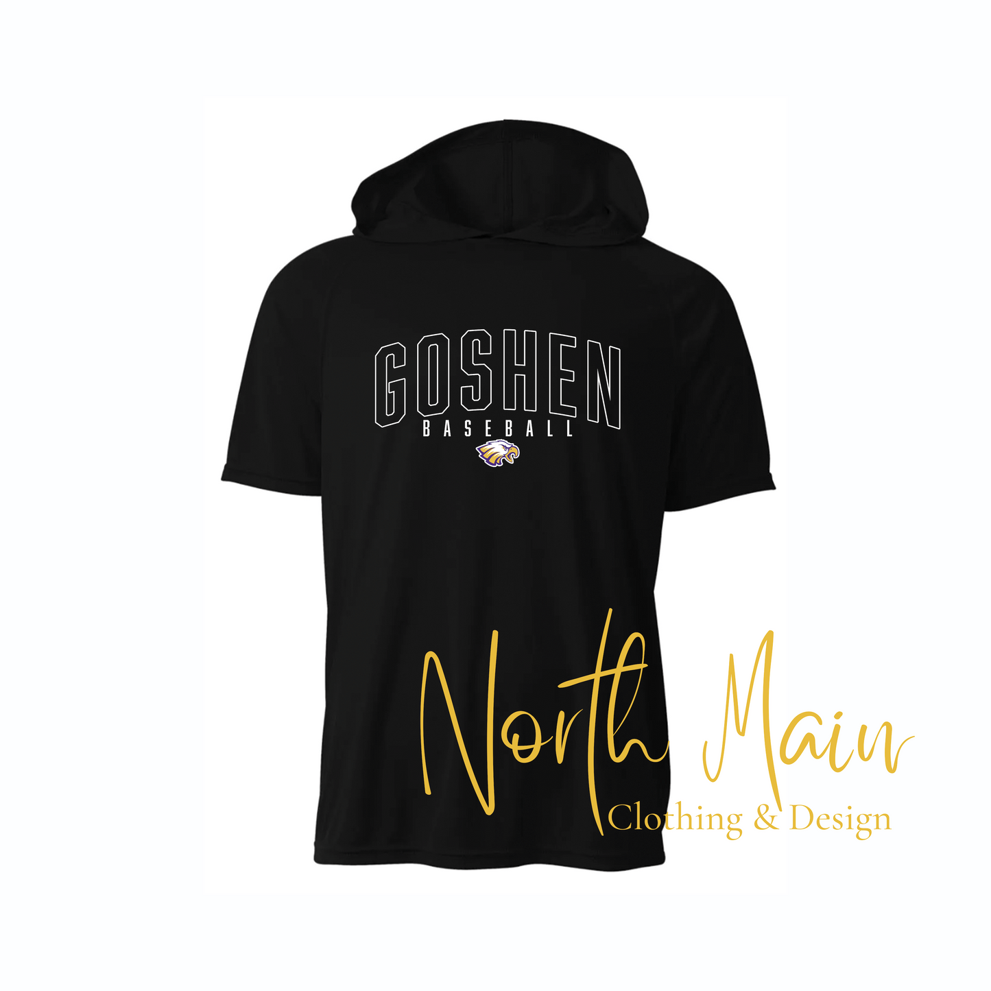 Your Team Curve Design with Logo - Short or Long Sleeve A4 Hoodie