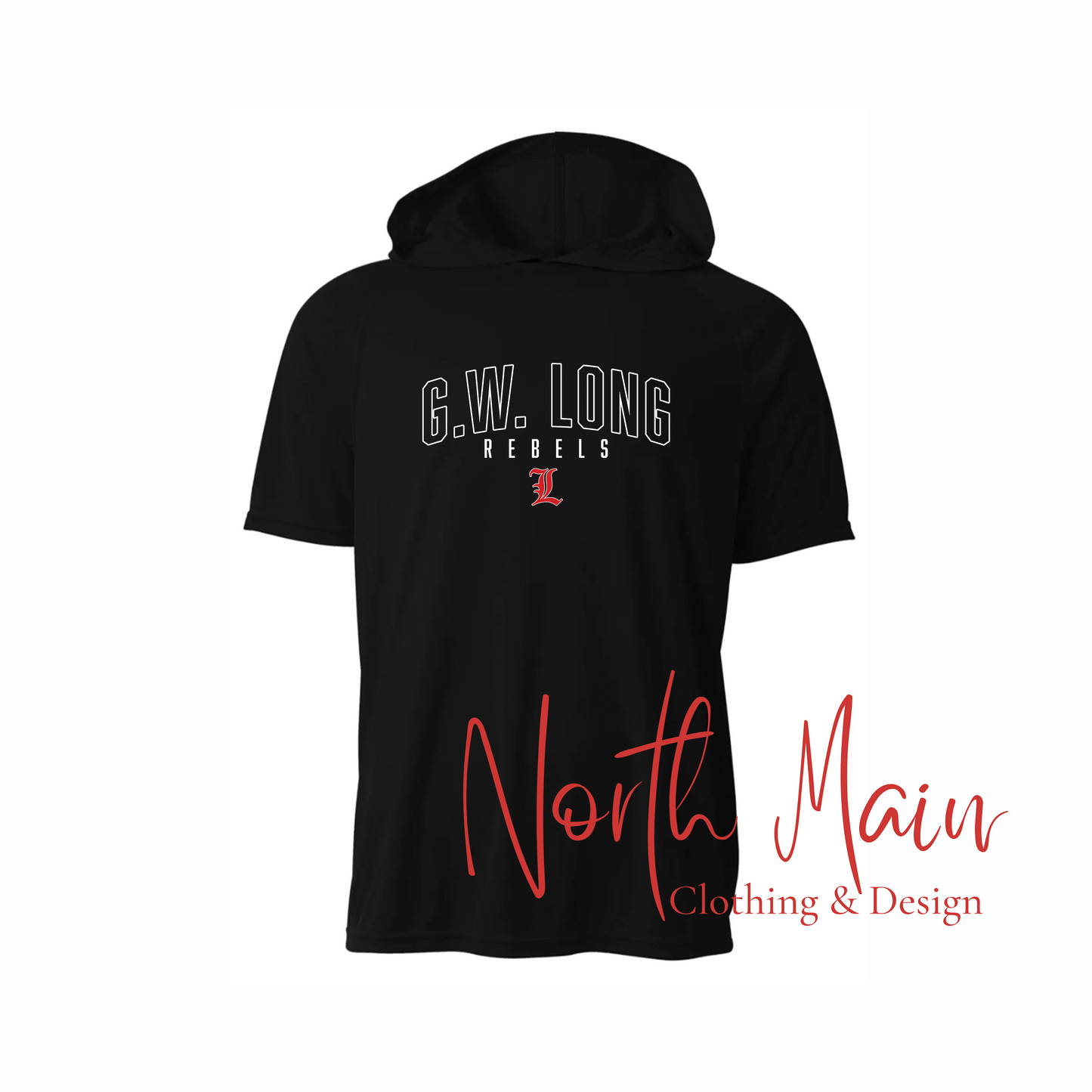 Your Team Curve Design with Logo - Short or Long Sleeve A4 Hoodie