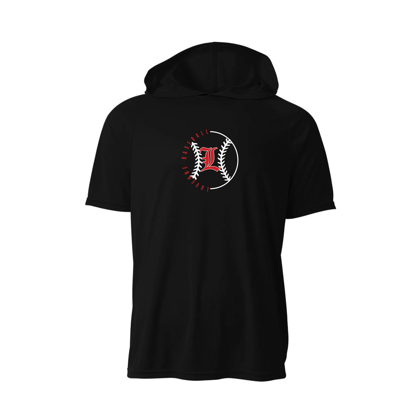 Baseball Outline Team w/Logo - Short or Long Sleeve A4 Hoodie