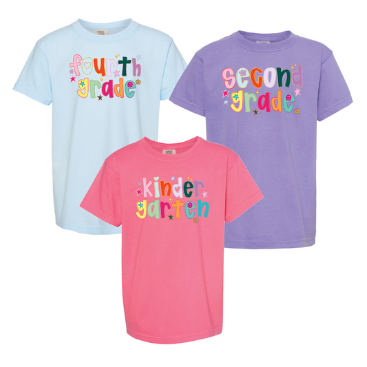 Back-to-School Grade Level Doodle Tees 📚✨