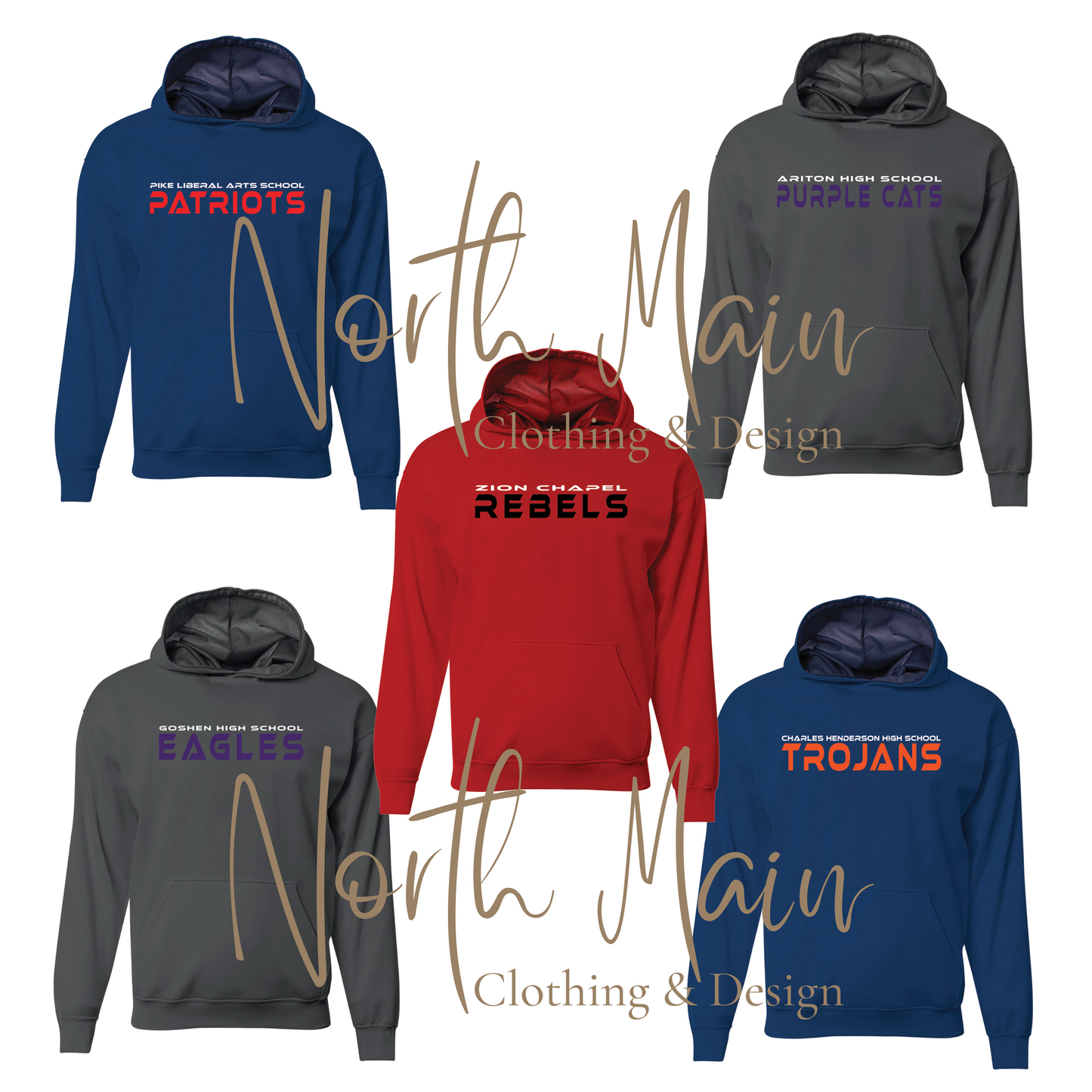 A4 Fleece Hoodie  - School & Mascot