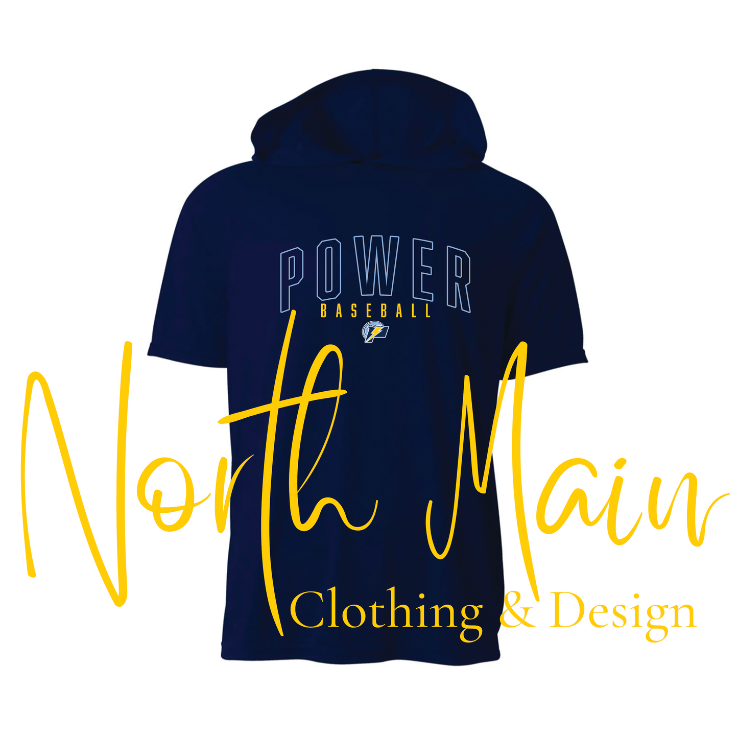 Your Team Curve Design with Logo - Short or Long Sleeve A4 Hoodie