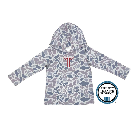 Officially Licensed Troy Power T Grey Camo Performance Hoodie - Youth