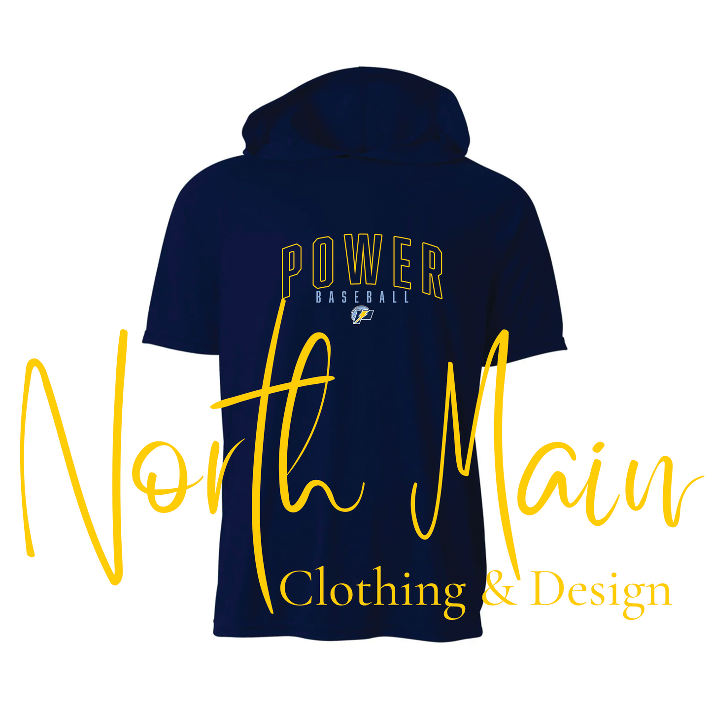 Your Team Curve Design with Logo - Short or Long Sleeve A4 Hoodie