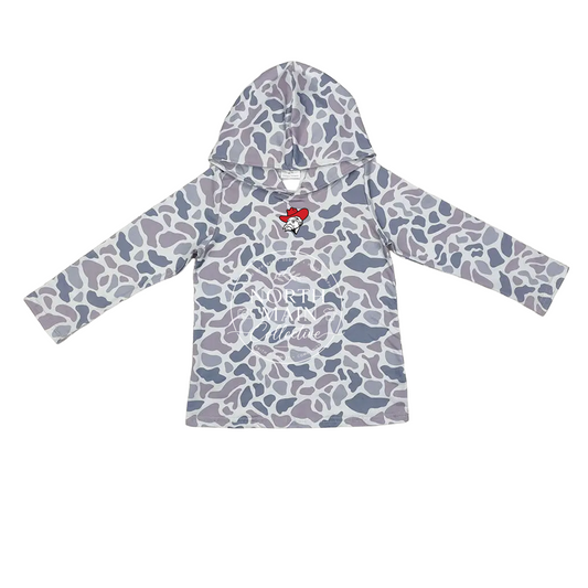 Mascot Long Sleeve Grey Camo Performance Hoodie (Youth)