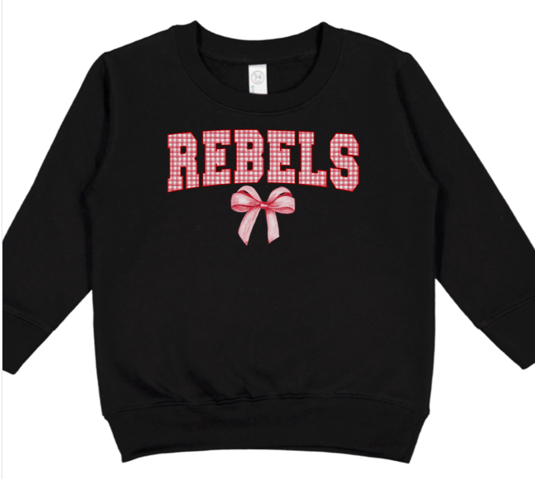 Gingham Coquette Mascot Sweatshirts - Toddler 🎀