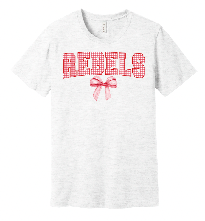 Gingham Coquette Mascot Bella Tshirt - Adult 🎀