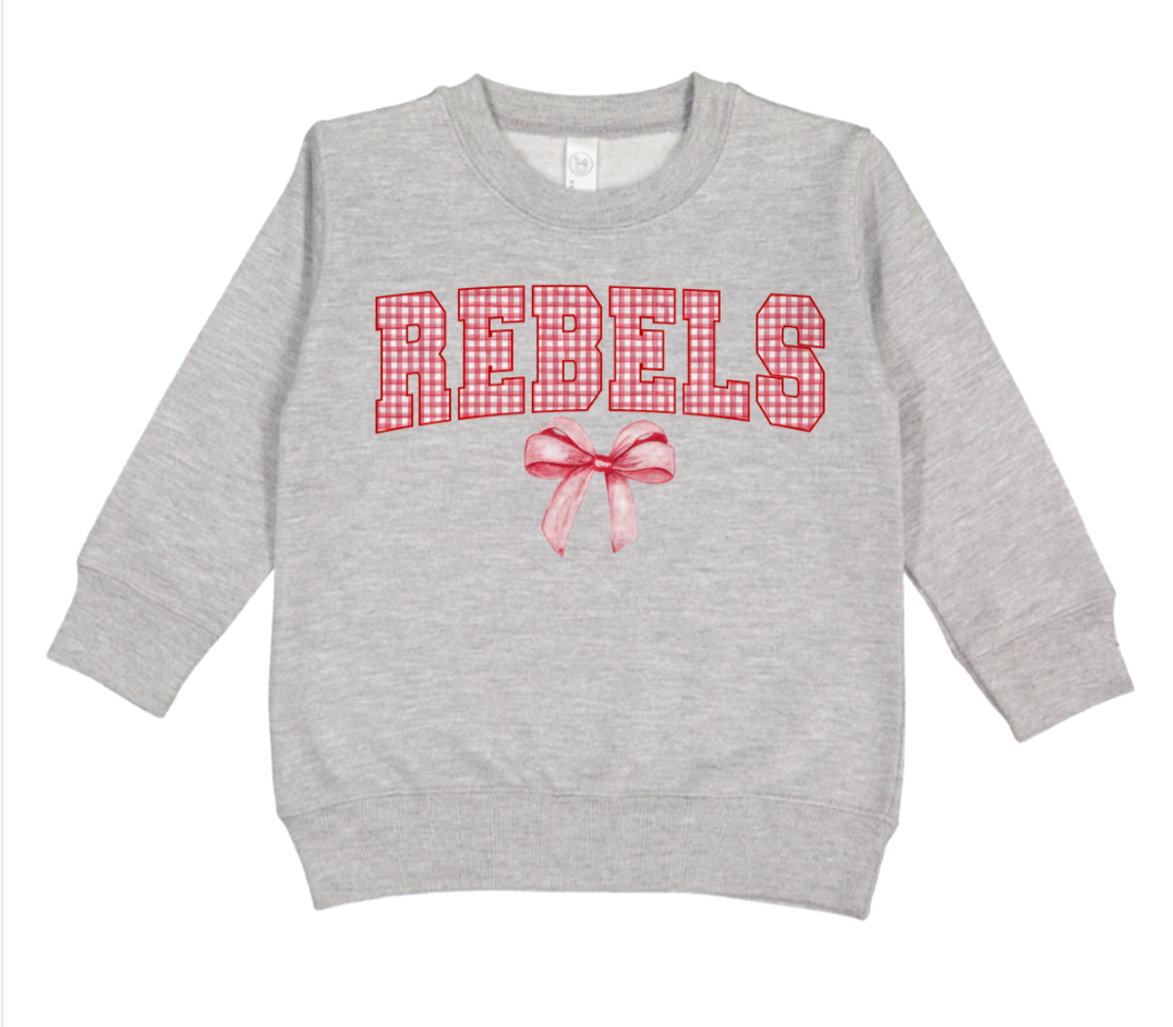 Gingham Coquette Mascot Sweatshirts - Toddler 🎀