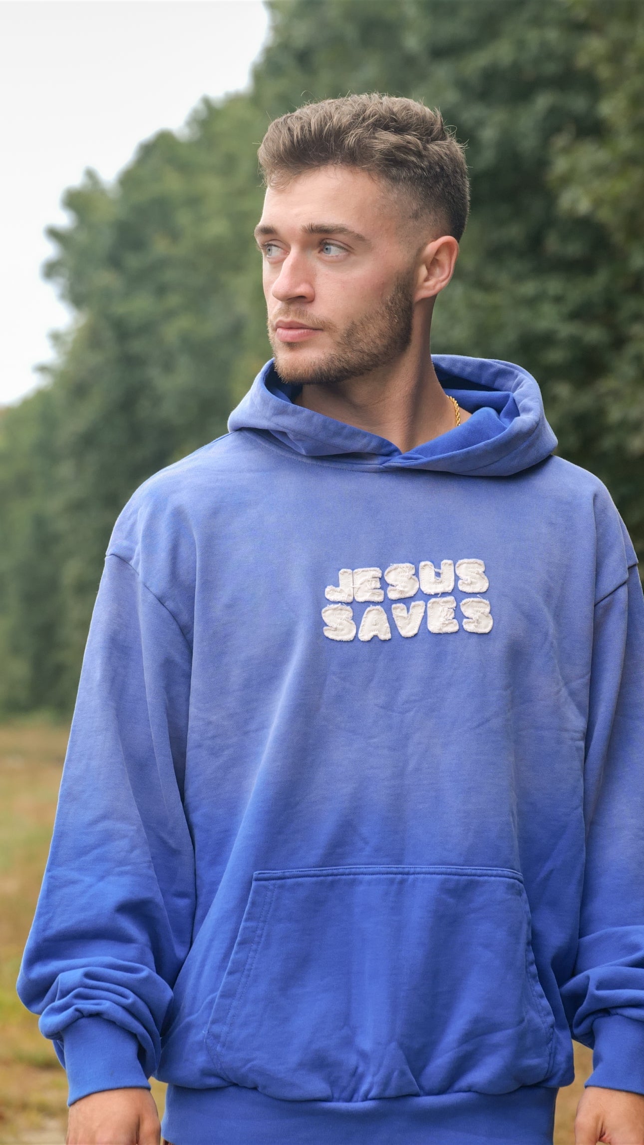 Jesus Saves Heavy Cut & Sew Hoodie