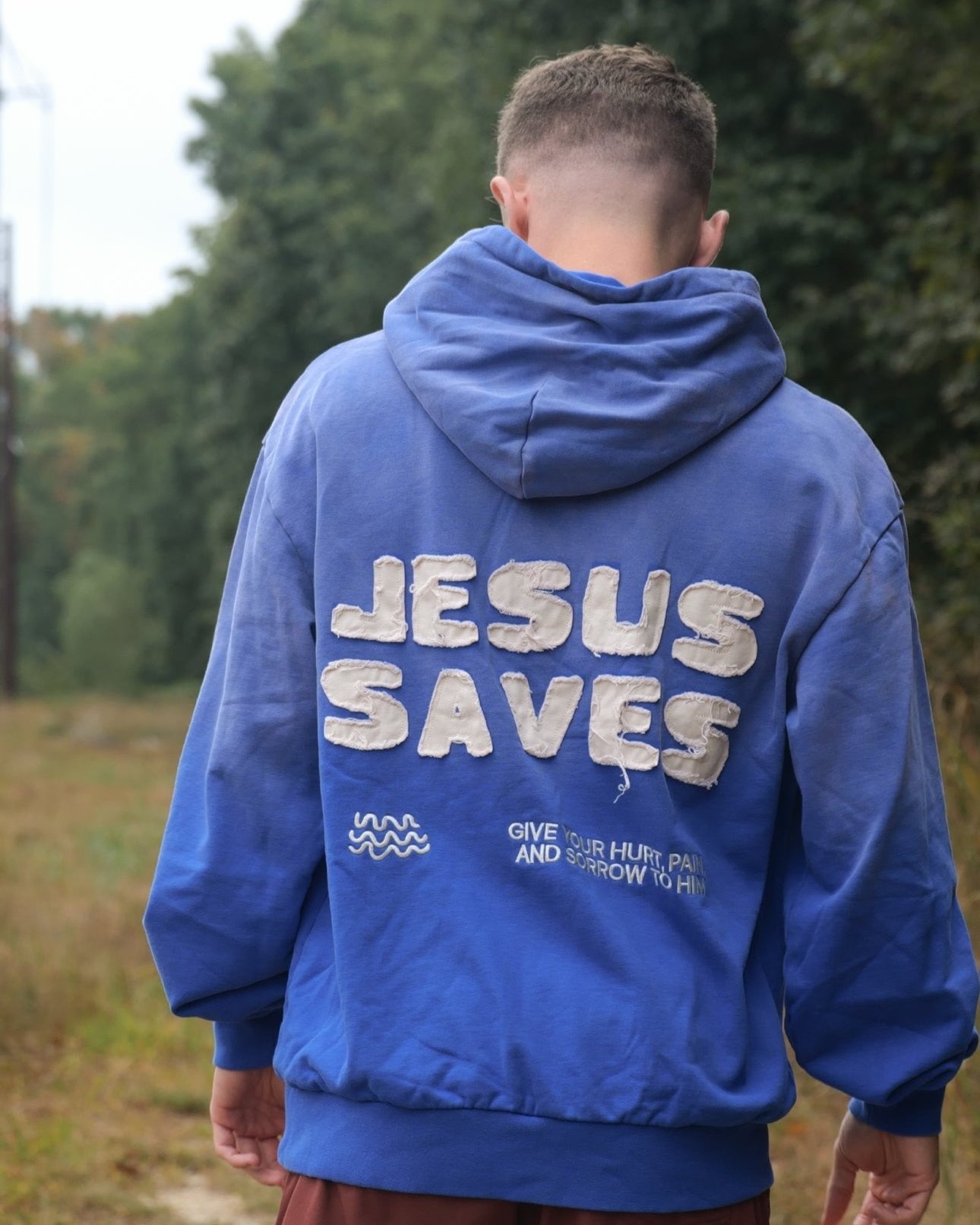 Jesus Saves Heavy Cut & Sew Hoodie