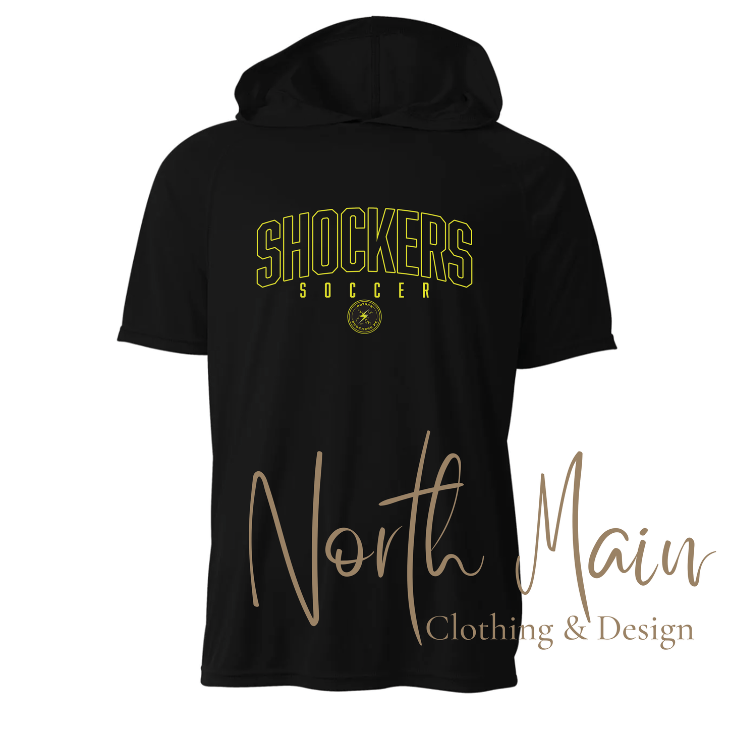 Your Team Curve Design with Logo - Short or Long Sleeve A4 Hoodie