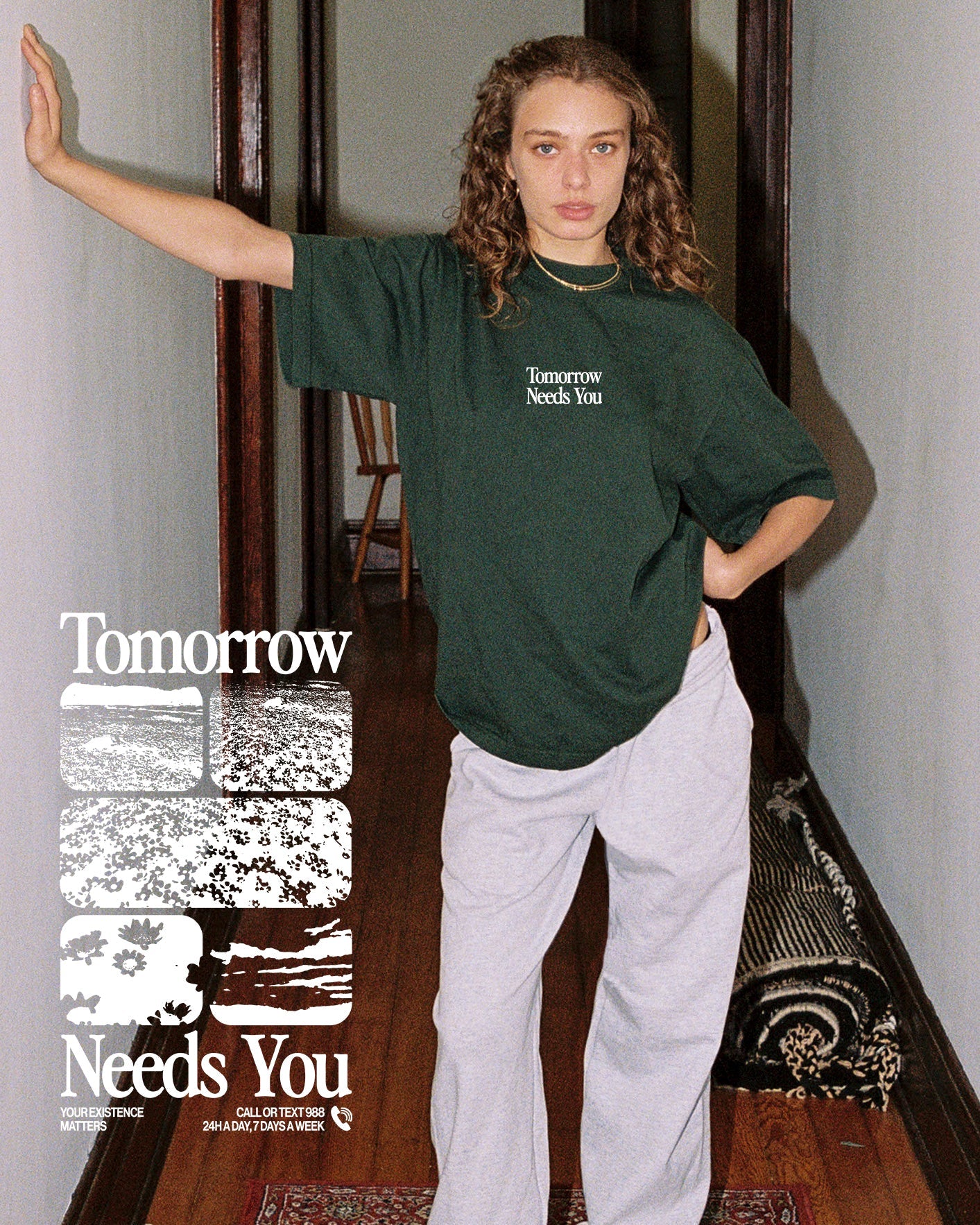 Tomorrow Needs You 988 Tee