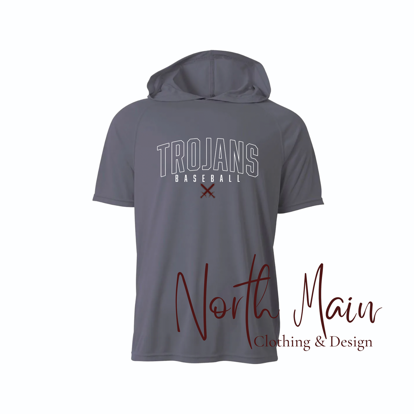 Your Team Curve Design with Logo - Short or Long Sleeve A4 Hoodie
