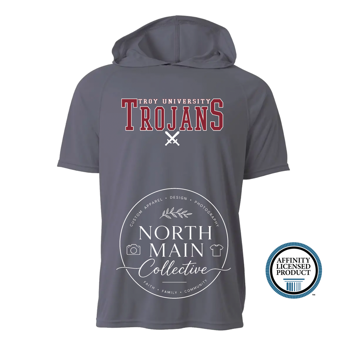 Troy University Trojans Crossed Swords Tee & Hoodie